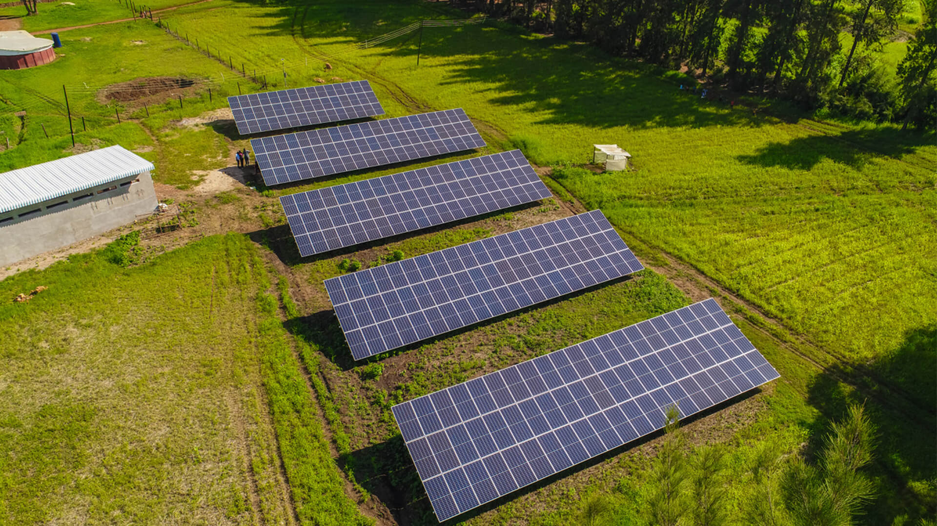 Luxaflor Roses Farm ground mount solar installation